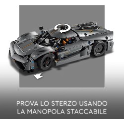 LEGO 42173 Technic Hypercar Koenigsegg Jesko Absolut Grigia, Modellino di Auto da Costruire, Macchina Giocattolo per Bambini e 