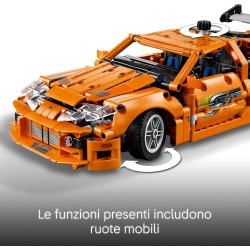 LEGO 42204 Technic Fast and Furious Toyota Supra MK4 - Macchina Giocattolo con Motore 6 Cilindri e Portiere Apribili - Modello 