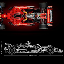 LEGO 42207 Technic Monoposto F1 Ferrari SF-24 - Modello di Auto Formula 1 da Collezione in Scala 1:8 con Motore V6, Cambio, Ste
