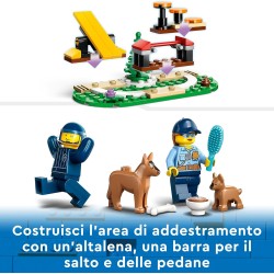 LEGO 60369 City Addestramento Cinofilo Mobile, Set con Percorso a Ostacoli, SUV Macchina Polizia Giocattolo e Rimorchio, 2 Figu