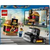LEGO 60404 City Furgone degli Hamburger Giocattolo, Veicolo da Costruire per Bambini e Bambine da 5 Anni in su, Camion Food Tru