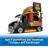 LEGO 60404 City Furgone degli Hamburger Giocattolo, Veicolo da Costruire per Bambini e Bambine da 5 Anni in su, Camion Food Tru