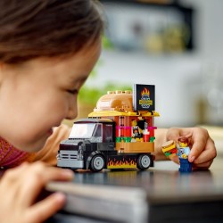 LEGO 60404 City Furgone degli Hamburger Giocattolo, Veicolo da Costruire per Bambini e Bambine da 5 Anni in su, Camion Food Tru