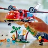 LEGO 60413 City Aereo Antincendio, Giocattolo dei Vigili del Fuoco, Aeroplano con Portellone Apribile Lancia Elementi Acqua, 3 