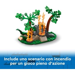 LEGO 60413 City Aereo Antincendio, Giocattolo dei Vigili del Fuoco, Aeroplano con Portellone Apribile Lancia Elementi Acqua, 3 