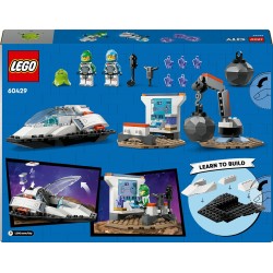 LEGO 60429 City Navetta Spaziale e Scoperta di Asteroidi con Astronave Giocattolo, Laboratorio da Costruire, Gru, 2 Minifigure 