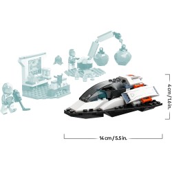 LEGO 60429 City Navetta Spaziale e Scoperta di Asteroidi con Astronave Giocattolo, Laboratorio da Costruire, Gru, 2 Minifigure 