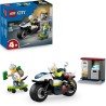LEGO 60455 City Inseguimento della Moto della Polizia - Set con Motocicletta Giocattolo, 2 Minifigure, Mini-Bancomat e Skateboa
