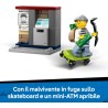 LEGO 60455 City Inseguimento della Moto della Polizia - Set con Motocicletta Giocattolo, 2 Minifigure, Mini-Bancomat e Skateboa