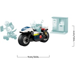 LEGO 60455 City Inseguimento della Moto della Polizia - Set con Motocicletta Giocattolo, 2 Minifigure, Mini-Bancomat e Skateboa