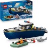 LEGO 60456 City Inseguimento del Motoscafo della Polizia – Include 2 Barche Giocattolo, 3 Minifigure e una Figura di Squalo