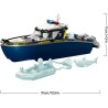 LEGO 60456 City Inseguimento del Motoscafo della Polizia – Include 2 Barche Giocattolo, 3 Minifigure e una Figura di Squalo