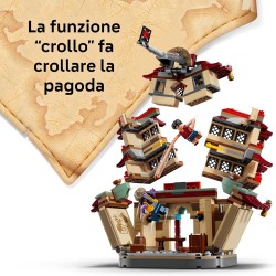 LEGO 75638 ONE PIECE Battaglia ad Arlong Park - Giocattolo Interattivo con 5 Minifigure tra cui Luffy e Nami, e una Pagoda che 