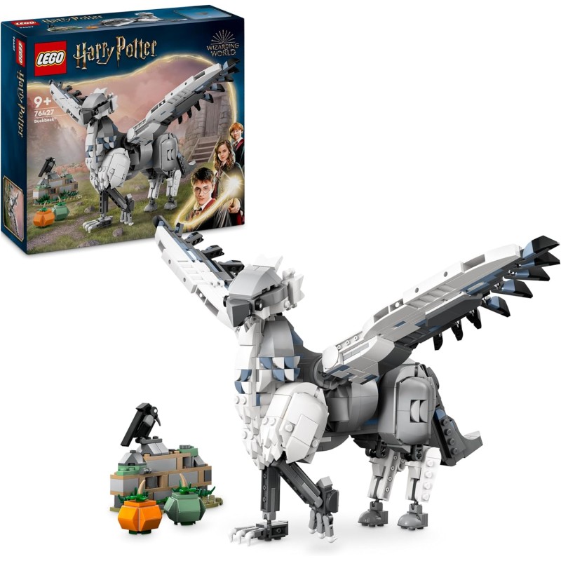 LEGO 76427 Harry Potter Fierobecco, Figura di Ippogrifo Giocattolo da Costruire con Parti Snodabili, Creatura Magica da Collezi
