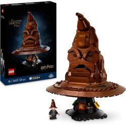 LEGO 76429 Harry Potter Cappello Parlante di Hogwarts con Stemma delle Case e 31 Suoni Casuali, Set da Collezione per Adulti Fa