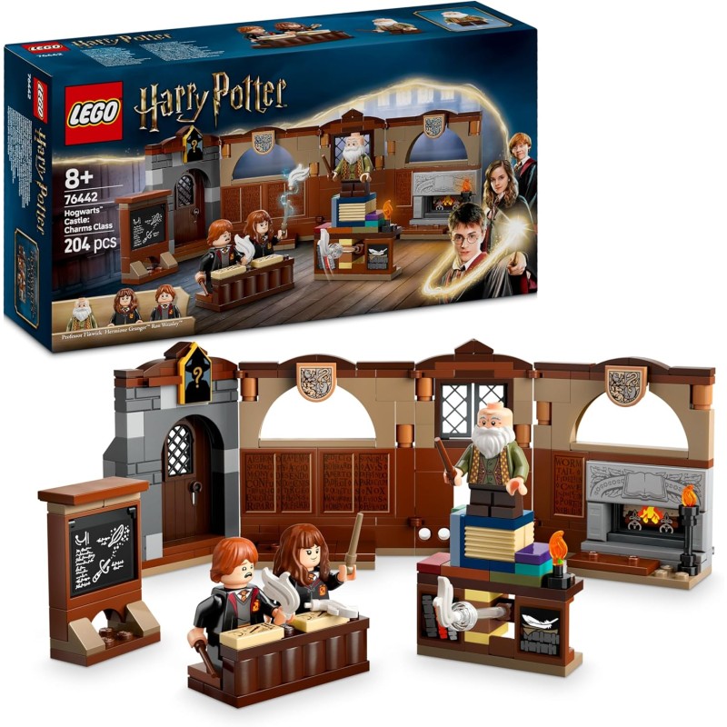 LEGO 76442 Harry Potter Castello di Hogwarts: Lezione di Incantesimi con 3 Minifigure da Collezione tra cui Hermione Granger e 