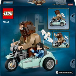 LEGO 76443 Harry Potter Giro sul Sidecar di Hagrid e Harry - Moto Giocattolo da Esposizione con Sidecar e Figura di Edvige