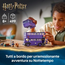 LEGO 76446 Harry Potter Avventura su Nottetempo - Autobus Giocattolo del Mondo Magico con 5 Minifigure da Collezione e Accessor