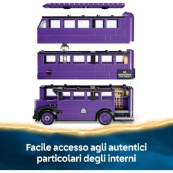 LEGO 76446 Harry Potter Avventura su Nottetempo - Autobus Giocattolo del Mondo Magico con 5 Minifigure da Collezione e Accessor
