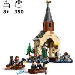 LEGO 76426 Harry Potter La Rimessa per le Barche del Castello di Hogwarts con 2 Barche Giocattolo, Rimessa da Costruire e 5 Min