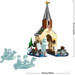 LEGO 76426 Harry Potter La Rimessa per le Barche del Castello di Hogwarts con 2 Barche Giocattolo, Rimessa da Costruire e 5 Min