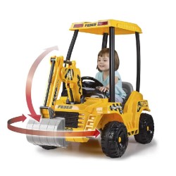 Famosa FEB17000 Feber Super Digger, Escavatore Elettrico 12V