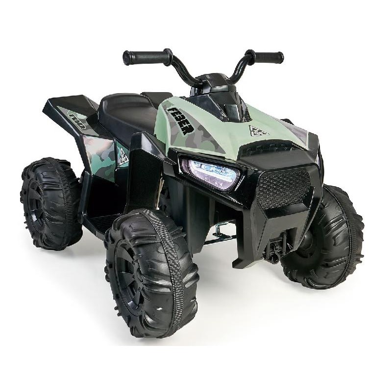 Famosa FEN47000 FEBER - Quad Boxer 12V, Quad elettrico per bambini da 3 anni, con acceleratore, ruote grandi e robuste per la s