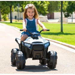 Famosa FEN47000 FEBER - Quad Boxer 12V, Quad elettrico per bambini da 3 anni, con acceleratore, ruote grandi e robuste per la s