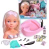 Famosa NACB3000 Nancy Hair Salon, Testa capelli biondi, lavatesta che funziona per davvero, accessori per poter creare acconcia