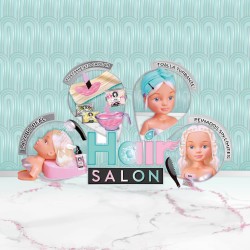 Famosa NACB3000 Nancy Hair Salon, Testa capelli biondi, lavatesta che funziona per davvero, accessori per poter creare acconcia