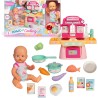 Famosa NFNE3000 Nenuco Magic Cooking, Bambola 30 cm, corpo rigido, con piccola cucina con luci e suoni e accessori,+3 anni