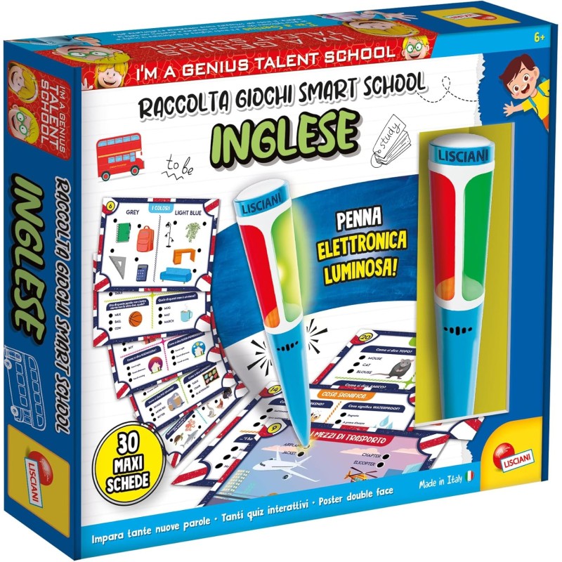 Lisciani giochi - I m A Genius - Raccolta Giochi Smart School Inglese, 113859