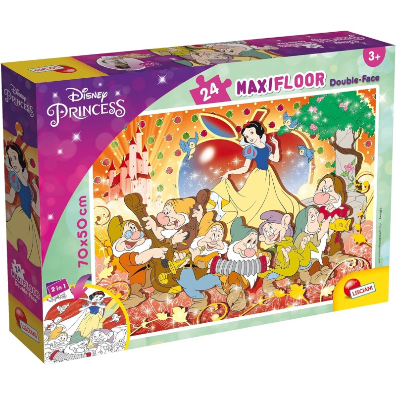 Lisciani Giochi - Disney Puzzle DF Maxi Floor 24 Biancaneve Puzzle per Bambini, 86627