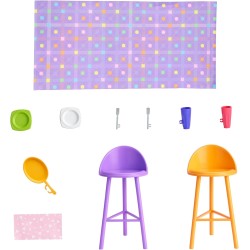 Mattel Barbie - Loft Casa Delle Vacanze, Plyaset con Bambola Bionda Inclusa e 4 Aree di Gioco, 11 Accessori e Tante Stanze Arre