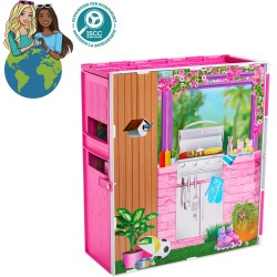 Mattel Barbie - Loft Casa Delle Vacanze, Plyaset con Bambola Bionda Inclusa e 4 Aree di Gioco, 11 Accessori e Tante Stanze Arre