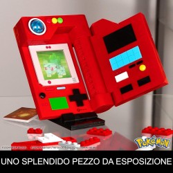 MEGA Pokémon - Pokédex della regione di Kanto, set da costruire con 322 pezzi, display, dettagli luminosi e 5 carte lenticolari