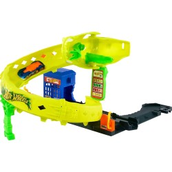 Hot Wheels - Attacco del Serpente, Set con Stazione di Servizio e Pista Spirale, 2 modalità di Gioco e Veicolo in Scala 1:64 In