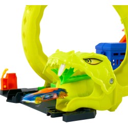 Hot Wheels - Attacco del Serpente, Set con Stazione di Servizio e Pista Spirale, 2 modalità di Gioco e Veicolo in Scala 1:64 In