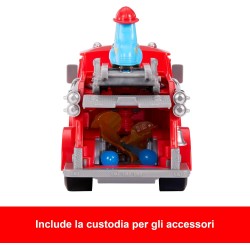 Mattel CARS - Sfreccia e Soccorri Red e Guido Pompieri, set con camion dei pompieri, 2 bersagli a forma di fiamma e 2 proiettil