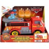 Mattel CARS - Sfreccia e Soccorri Red e Guido Pompieri, set con camion dei pompieri, 2 bersagli a forma di fiamma e 2 proiettil