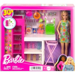Barbie - Dispensa dei Sogni, playset estensione della cucina di Barbie con bambola inclusa e 25+ accessori, mobili per casa del
