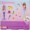Mattel - Mermaid Barbie Dolls - Confezione da 2: animali marini, fasce per capelli e accessori oceanici Barbie, HRG71