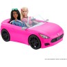 Barbie - Cabrio Veicolo Decapottabile Rosa a Due Posti con Ruote Funzionanti e Dettagli Realistici, Giocattolo per Bambini 3+ A