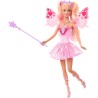 Barbie - Fata con bacchetta stellata, bambola a tema fantasy con capelli bondi, ali e outfit cambia colore in acqua calda e fre