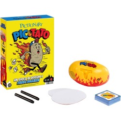 Mattel Games - Pictionary PIC-Tato, Gioco della Patata bollente con indizi in Italiano, pennarelli cancellabili e lavagne​​​​,