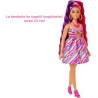 Barbie - Super Chioma bambola curvy con abito a fiori, capelli fantasia lunghi 21,6 cm, 15 accessori alla moda - 8 con effetto