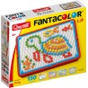 Quercetti FantaColor Tab 150 Chiodini, Giochi da Tavolo Bambini 3-6 Anni, Educativo e Creativo, con Tavoletta, Guida e Cestello