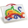Quercetti - Fantacolor Portable – Gioco di Mosaico Educativo con Chiodini Colorati 10-15-20mm - Set Portatile - Stimola Creativ