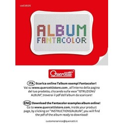 Quercetti - Fantacolor Portable – Gioco di Mosaico Educativo con Chiodini Colorati 10-15-20mm - Set Portatile - Stimola Creativ