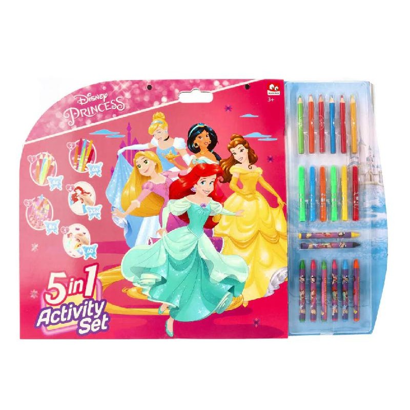 Blocco Activity Disney Princess - 5 in 1 Set da colorare, modelli assortiti, 1 pezzo